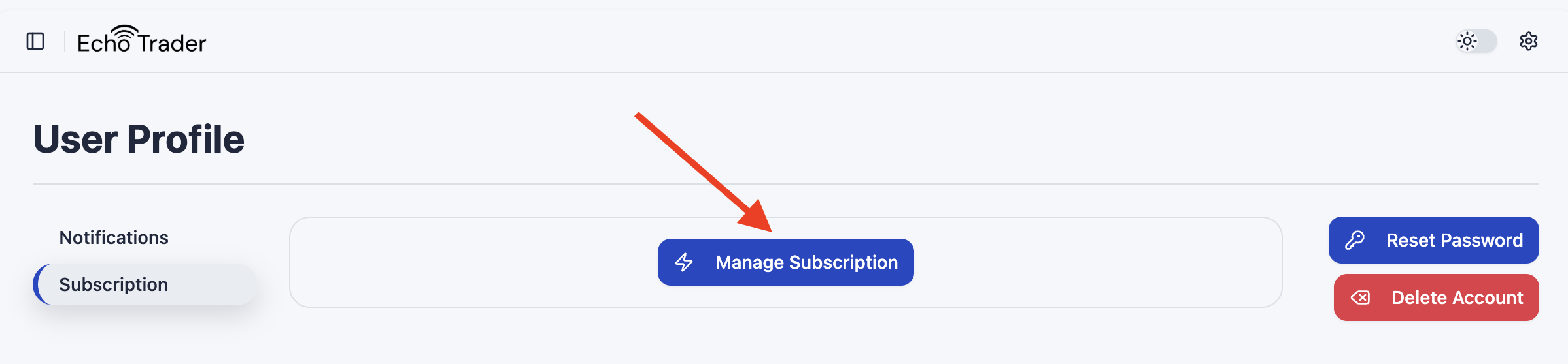 Manage Subscription